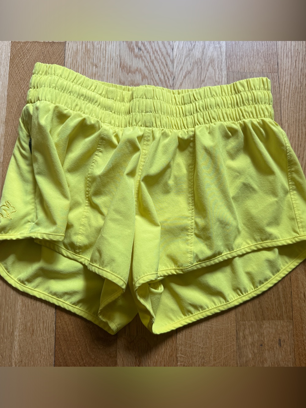 Rabbit bright yellow running shorts XS women’s